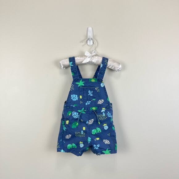 Mayoral Baby Printed Blue Shortalls 6-9 Months - Picture 1 of 5
